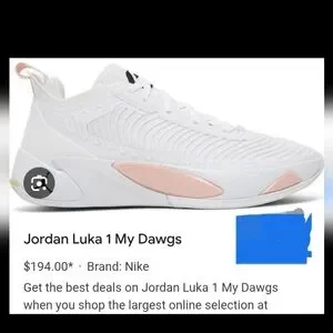 Jordan Luka 1 My Dawgs White Coral Pink Athletic Shoes Unisex M6Y/W7.5 Nike Air Jordan Luka Doncic 1 White/Pink Coral Mavericks  main image 4